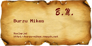 Burzu Mikes névjegykártya